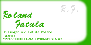 roland fatula business card